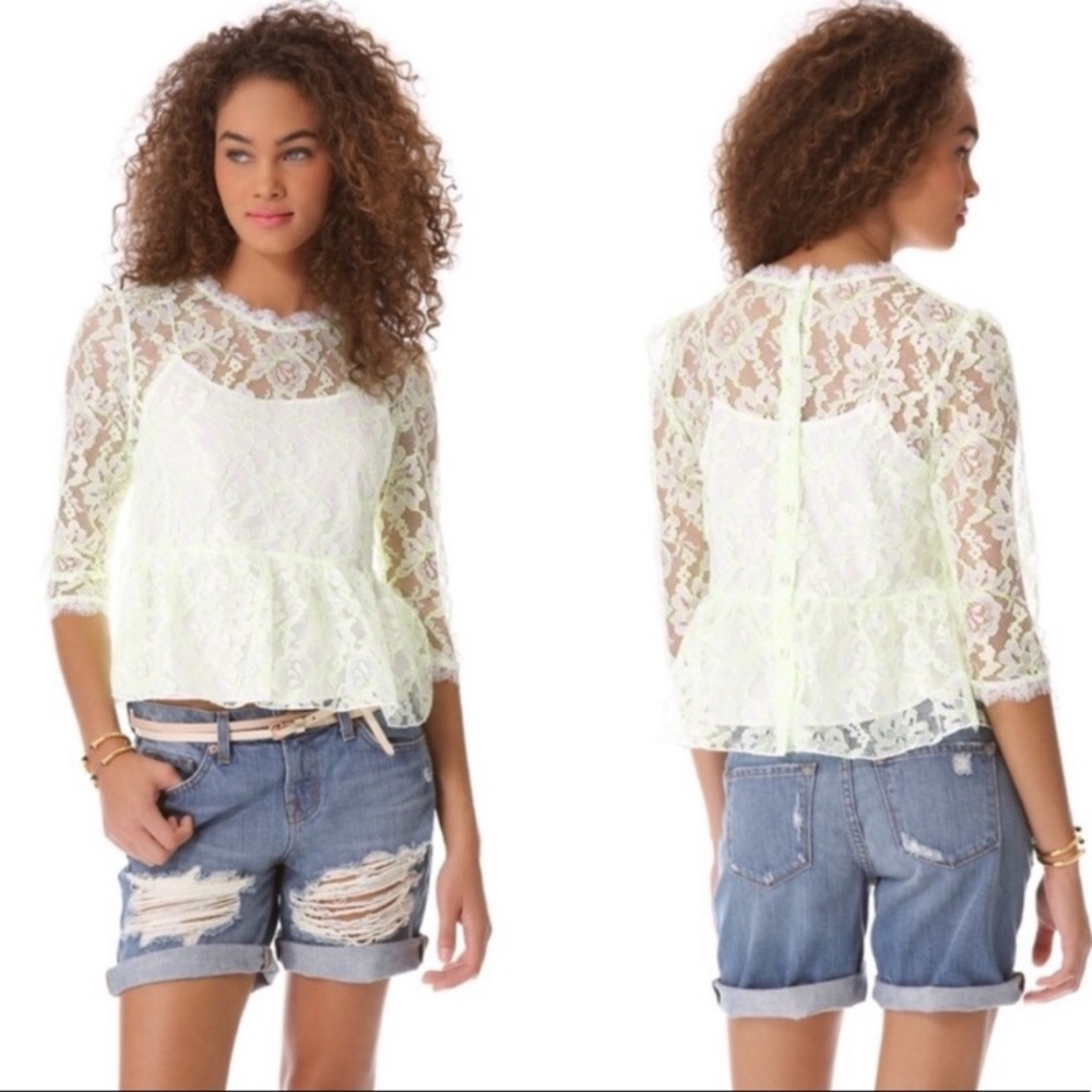 Lace babydoll top with cami included - Picture 2 of 6